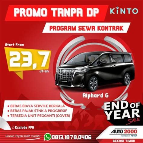 Promo Toyota Alphard Program Sewa Kontrak Kinto Di Bekasi Tribun