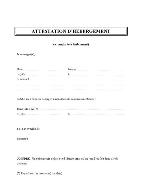 Lettre Attestation Sur L Honneur Exemple Dsullana Hot Sex Picture