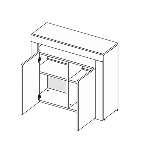 Комод в гостиную 2Д Модерн MiroMark MD-162-WB Белый глянец ...