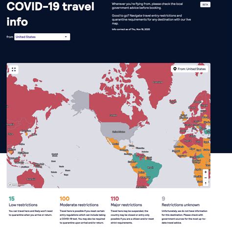 The Skyscanner Covid Map simplifies Covid Travel restrictions - Monkey ...