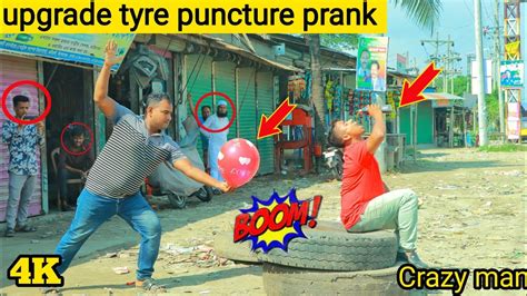 Update Tyre Blast Prank With Popping Balloons Crazy Reaction With