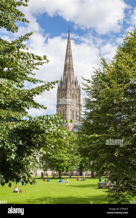 Salisbury Cathedral Wiltshire England Uk Stock Photo Alamy