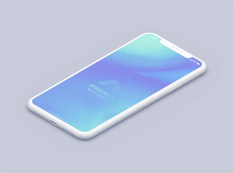 Free Isometric Clay Realistic Iphone X Psd Mockups Good Mockups