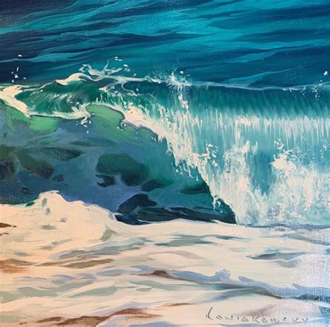 New Wave Painting By Wade Koniakowsky Surf Painting Ocean Art Ocean