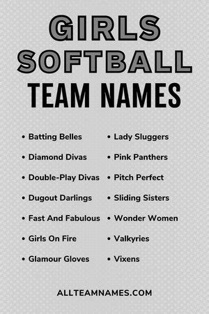 209 Best Softball Team Names (By Category)