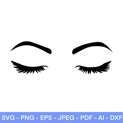 Eyebrows Eyelashes Face Cut Hello Gorgeous Doll Face Christmas Svg