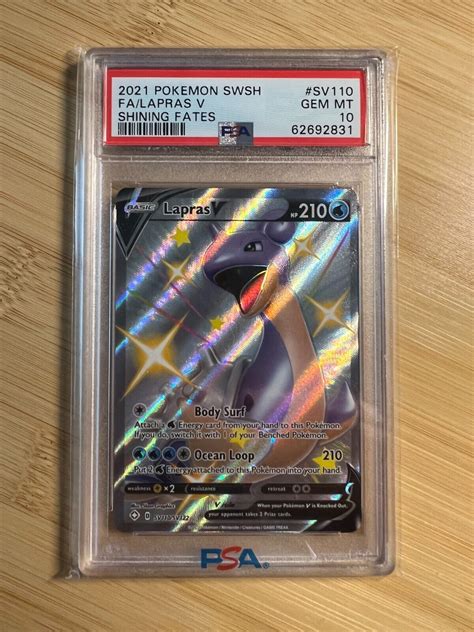 Mavin Pokemon 2021 Shining Fates Sv110 Full Art Shiny Lapras V Psa 10