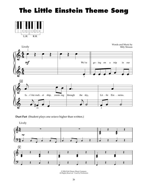 Billy Strauss "The Little Einstein Theme Song" Sheet Music & Chords for ...