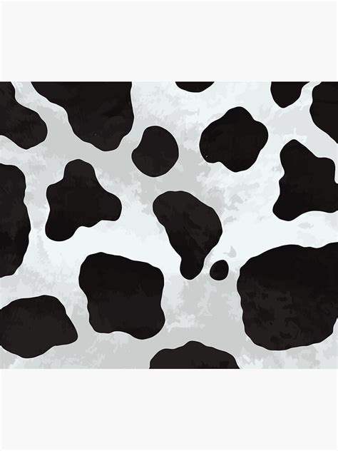 Black And White Cow Print Sticker By Daniyaldesignz Redbubble