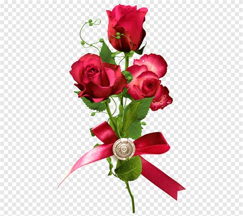 Rose D Coration Noeud Roses Rouges Divers Arrangement De Fleurs Png