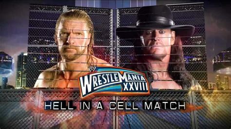 Wwe Wrestlemania Match Card Undertaker Vs Triple H Hell In A Cell