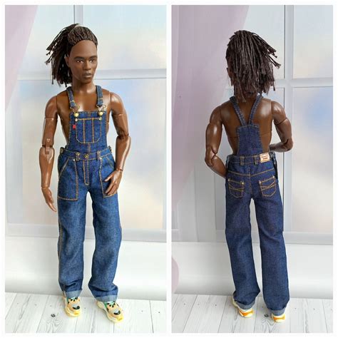 Ken Doll Overalls, Realistic Clothes for Ken Doll, Ken Doll Jeans, Ken ...