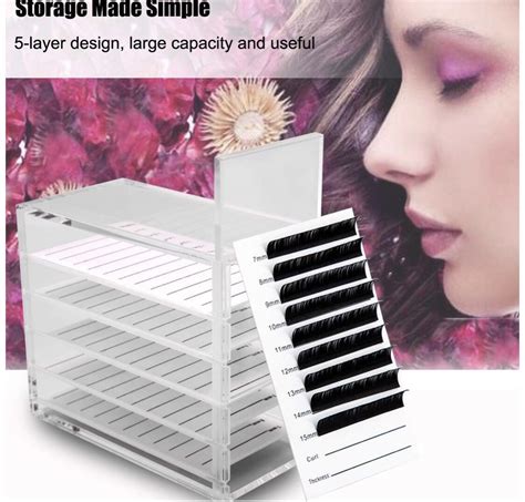 Eyelashes Storage Box Layers Acrylic Pallet Lash Holder Vivian Lash