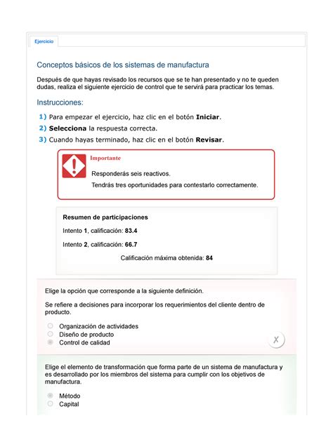 Examen Conceptos B Sicos De Los Sistemas De Manufactura Despu S De