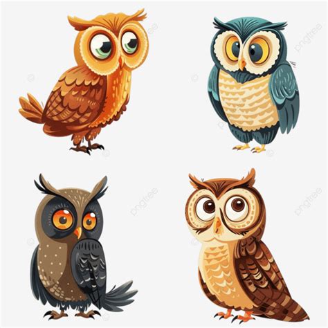 Owl Cartoon Characters, Animals, Cute, Bird PNG Transparent Image and Clipart for Free Download