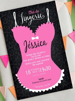 CONVITE DIGITAL CHÁ DE LINGERIE Elo7 Produtos Especiais