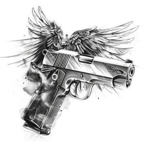 Gun Tattoo Outlines – IMAGELLA