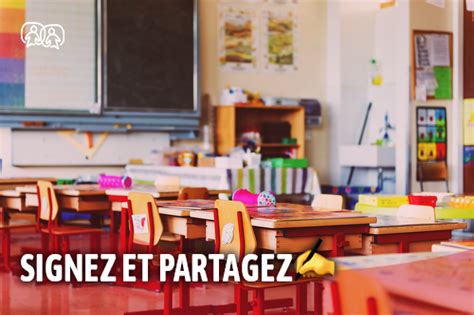 Pétition Non à La Fermeture De Classe à Lécole Maternelle Bouton D