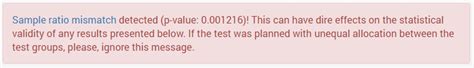 Sample Ratio Mismatch Calculator Calculator Hgw