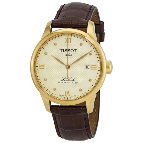 Tissot Le Locle Powermatic 80 Automatic Mặt Tròn Đính Kim Cương Dây Da