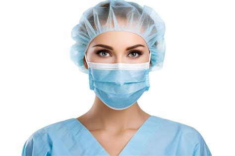 Premium Photo Portrait Of A Young Female Surgeon In A Surgical Cap