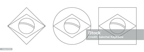 Brazil Flag Outline Set Vector Illustration Isolated On White ...