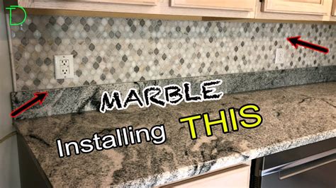 Kitchen Marble Backsplash Install Youtube