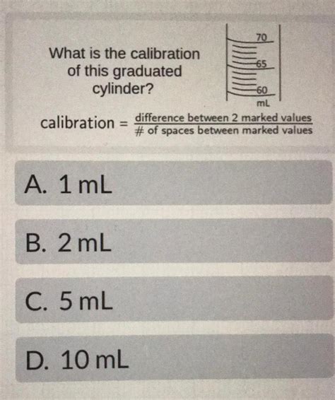 answered    calibration   graduated cylinder   ml
