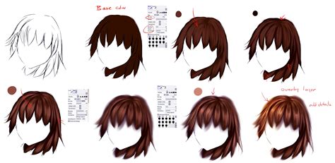 Easy Anime Hair Tutorial Волосы аниме Рисовать Как рисовать