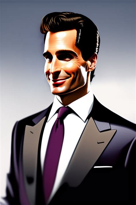 Lexica Patrick Bateman Cartoon Simple Cute