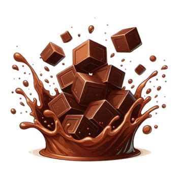 Barra De Chocolate Caindo Em Splash Png Barra De Chocolate Barra