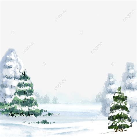 Christmas Pine Tree PNG Picture, Christmas Snow Scene Pine Tree Frost ...