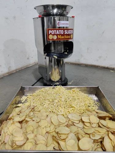 Stainless Steel Potato Chips Cutting Machine For Commercial Capacity