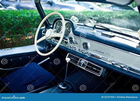 Mercedes SL 300 Gullwing Interior Editorial Image - Image of retro ...