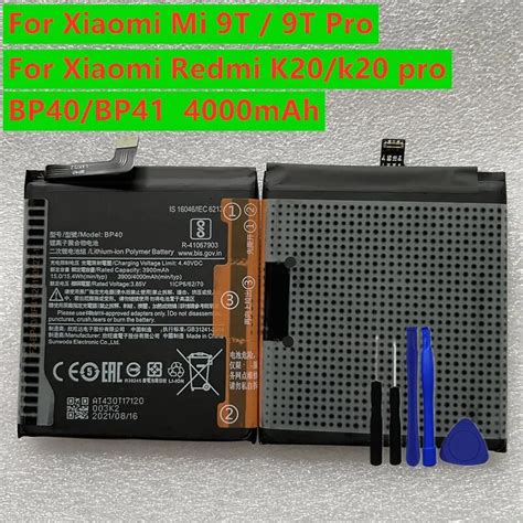 Nova Alta Qualidade 4000mAh BP40 BP41 Bateria Para Xiaomi Redmi K20 Pro