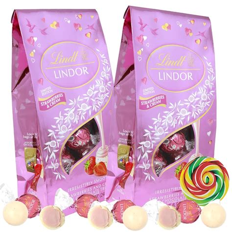 Amazon Lindor Valentines Strawberries And Cream White Chocolate