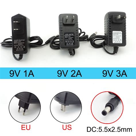 อะแดปเตอร์แปลงพาวเวอร์ซัพพลาย Ac 110v 220v เป็น Dc 9v 1a 2a 3a 9v2a