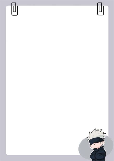 Hoja Digital Gojo Cute Notes Writing Paper Printable Stationery