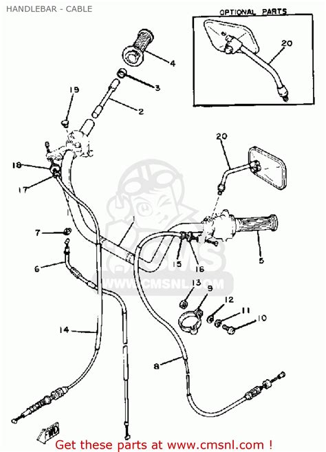 Yamaha Sr250 1980 Exciter1 Usa Handlebar Cable Buy Original