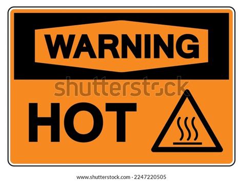 Warning Hot Symbol Signvector Illustration Isolate Stock Vector Royalty Free