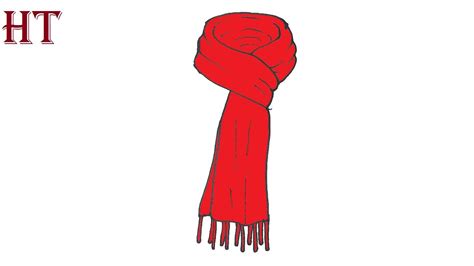 How To Draw A Scarf Easy Step By Step YouTube