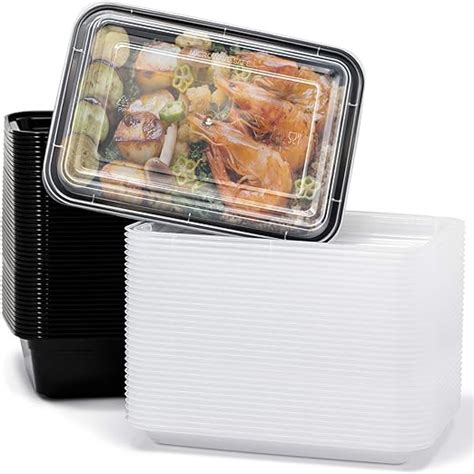 Amazon Azure Zone 50 Pack 38 Oz Meal Prep Container With Lids