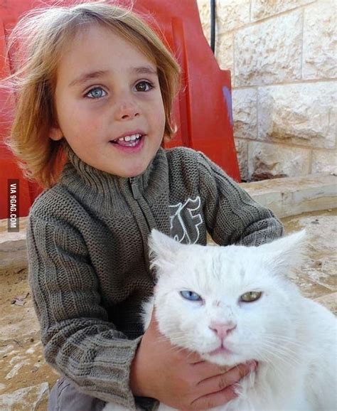 Afghan Girl With Her Cat Gag