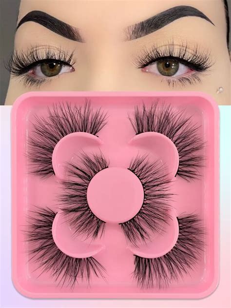 3 Pairs Full False Lashes Cat Eye Look 18mm Volumized Eyelashes Fluffy