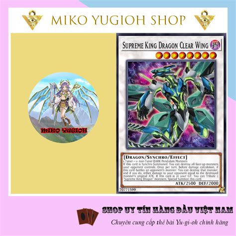 Miko Yugioh Thẻ Bài Yugioh Chính Hãng Tiếng Nhật Supreme King Dragon Clear Wing Ac03