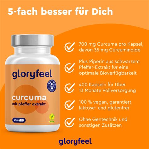 Gloryfeel Curcuma 400 Mit Curcumin Piperin 400 St Shop Apotheke