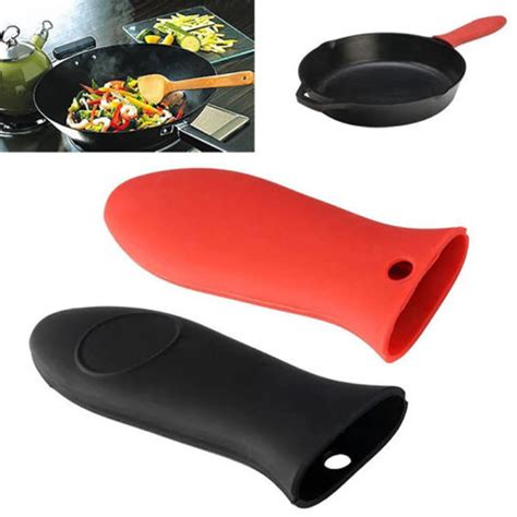 14 3X5X2CM Silicone Hot Handle Holder Lodge Pot Sleeve Ashh Cover Grip For Kitchen Pan Hold