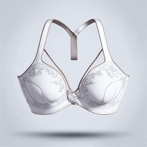Meninas realistas sutiã branco vista frontal mulher lingerie vetorial ilustração Vetor