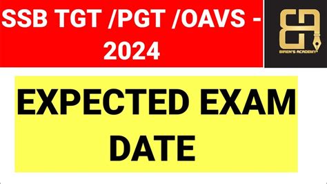 Ssb Tgt Pgt Oavs Expected Exam Date Oavs Ssbtgt Ssbpgt