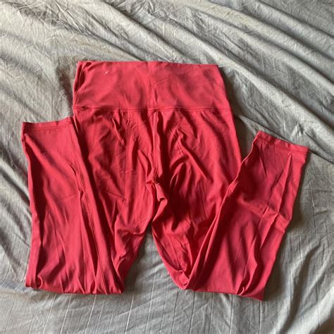 aerie tie leggings brand: aerie Color: red Size:... - Depop